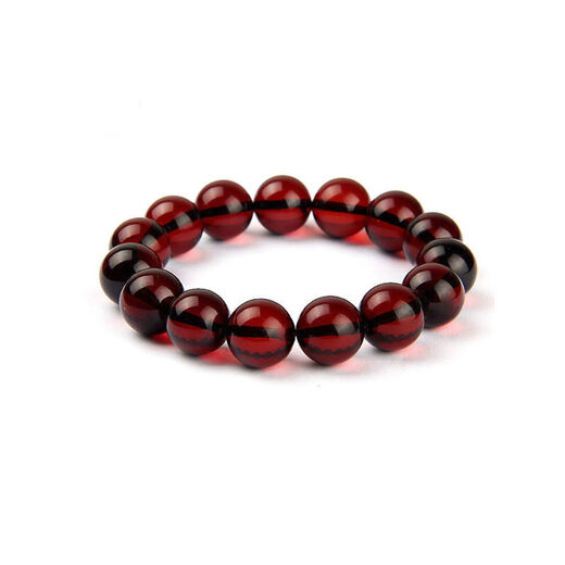Amber Beeswax Blood Amber Bracelet for Women 8-20mm Round Beads Men's Bracelet with Certificate of Year of Life, 12 20mm Beads, Approximately 55g