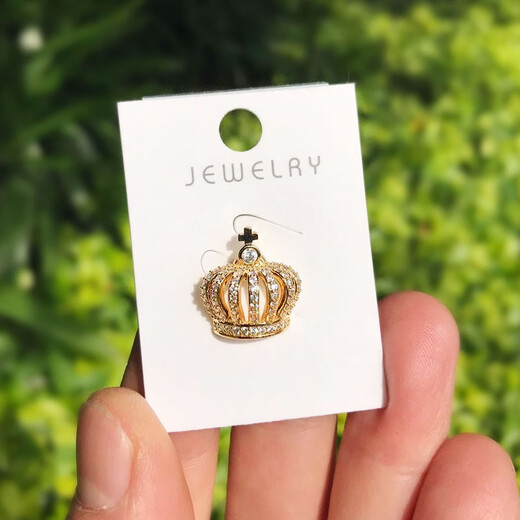 WOUG high-end suit brooch men's simple corsage business shirt collar pin collar button collar flower crown emblem gold