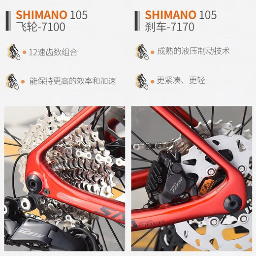 Sava Bicicleta Sava de Fibra de Carbono Ultraligera para Adultos Shimano 7170 Transmisión electrónica Bicicleta de Carretera para Hombres y Mujeres Competición de Carreras Exclusivo Negro-7170 transmisión eléctrica