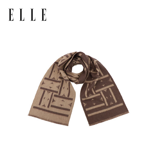 ELLE gift box 100% wool scarf for men and women autumn and winter warm scarf shawl birthday gift