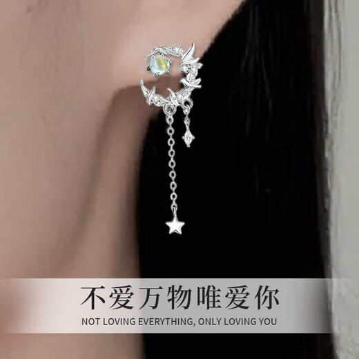 China Gold S925 Silver Blue Eucalyptus Encounter Bird Earrings for Women, High-end Elegant Earrings, Jewelry, Practical Birthday Gifts for Girlfriends, Rose Gift Box, Yagura Shipping* Same Day/Next Day Delivery