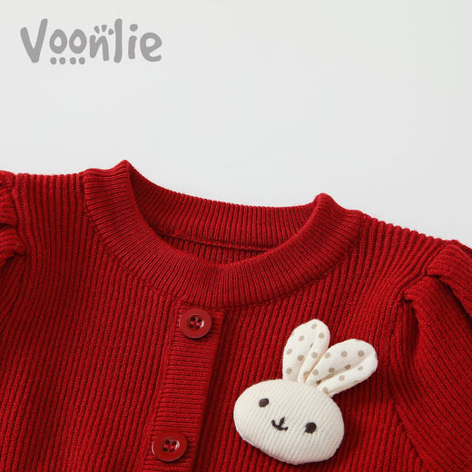 Fanhunting girls dress spring 2026 new style children's princess dress one-year-old baby dress catching Zhou Chunqiu red 100