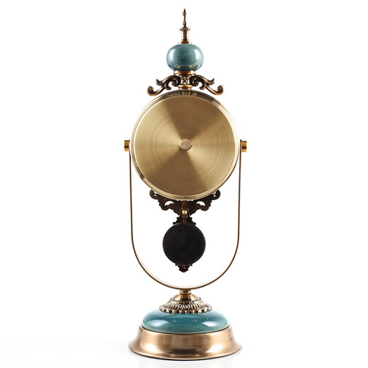 Hanshi (Hense) table clock living room clock display table clock clock ornaments desktop sitting clock home light luxury decorative pendulum clock HD6902 ice crack ceramic model HD6902