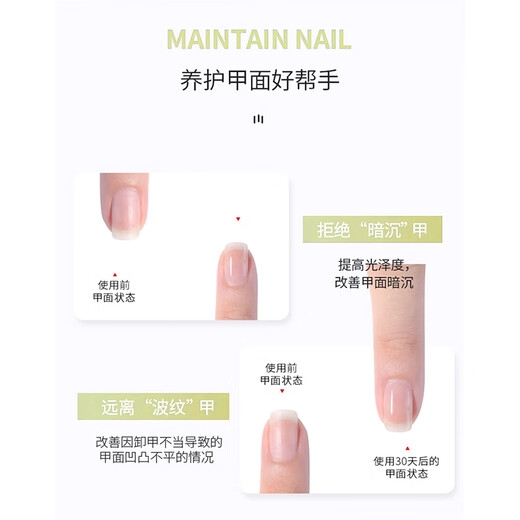 SweetCoolDou nail polish transparent nail polish no bake avocado nutritional base oil 12ml non-tearable bright nail polish quick drying