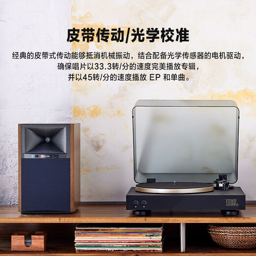 JBL Music Family 200 Bluetooth Speaker + Music Waltz SPINNER BT Professional Gramophone Vinyl Record Player Set