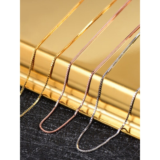 Fat Donglai's same ultra-fine 18K gold necklace for women K gold AU750 color gold rose gold rose gold 2.8g x 45cm x Chopard necklace