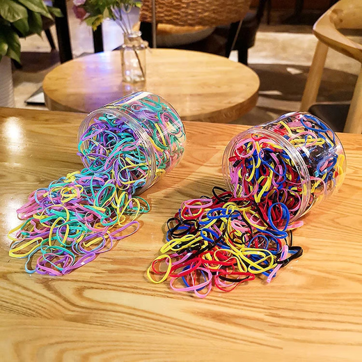 No harm to baby's hair, disposable children's hair rope, strong pull, continuous baby hair rope, simple rubber band, black