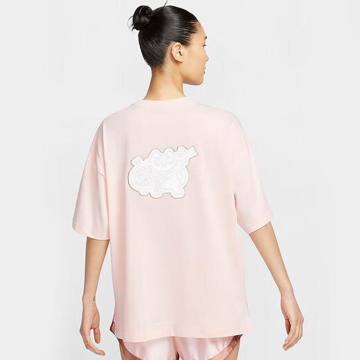 耐克（NIKE）女装短袖 2025新款跑步运动休闲大logo针织透气圆领T恤衫半袖上衣 FV0942-838 S