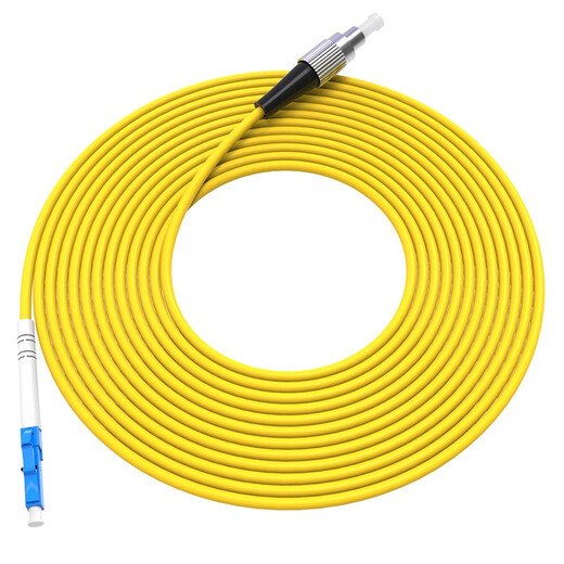 Nokoxin Telecom Grad Einzelmodus Single-Core-Faser-Jumper im Home Faser-Verlängerungskabel Optische Endmaschinentransceiver Pigtail unterstützen Länge benutzerdefinierte UPC-Anschluss 3 Meter LC-FC