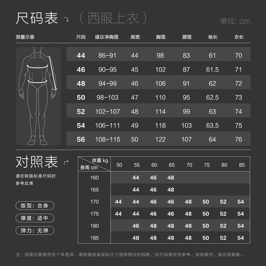 By Creations Perpin Wool Suit Men's Business Professional Formal Slim Fit High-End Groomsmen's Dress Groom's Wedding Suit Black Suit Size 50 For trousers size please consult customer service for remarks