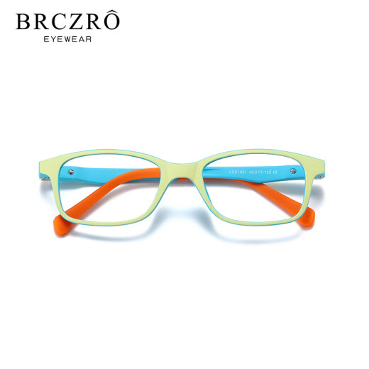 BRCZRO children's anti-blue light glasses, goggles, plain mirrors, anti-radiation full-frame glasses, children's eye protection, students taking online classes, reading mobile phones and computers, protective glasses, yellow on the outside and blue on the inside, unisex