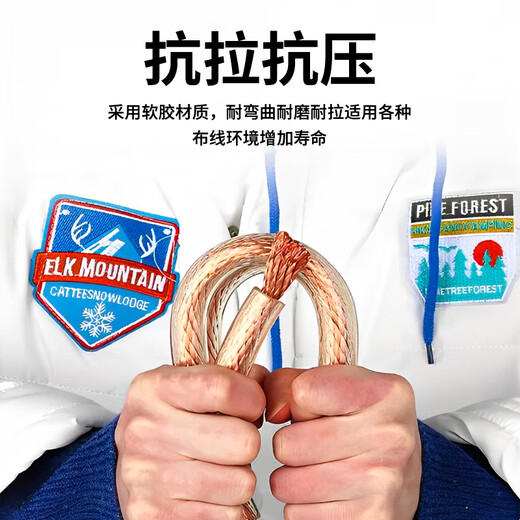 Zuoyou Zhonggong national standard high voltage ground wire lightning rod wire welding machine welding wire transparent copper soft wire copper core 4 square meters