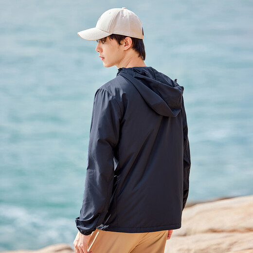 Pathfinder Wind Butterfly Sun Protection Clothing Men's Breathable Cool UV Protection UPF100 Thin Jacket Outdoor Fishing Sun Protection Clothing Loose Dark Blue M