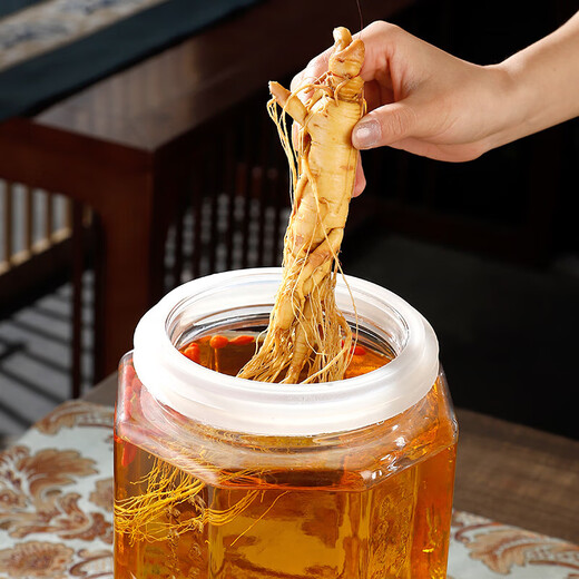 Carrot bubble wine glass bottle with faucet special wine bottle thickened sealed wine tank large capacity lead-free wine storage container thickened bubble wine bottle + stainless steel faucet 5Jin Jin equals 0.5 kg