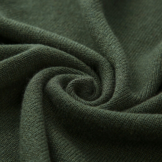 Zhaojun 2024 Autumn and Winter High-end Men's Wool Cardigan Jacket Solid Color Thickened Baseball Collar Knitted Top Army Green L