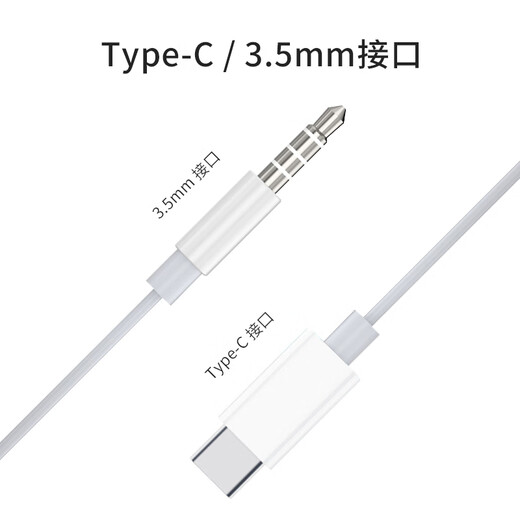 Newmine XLT10 typec headset wire-controlled music mobile phone analog headset type-c version semi-in-ear wired headset white