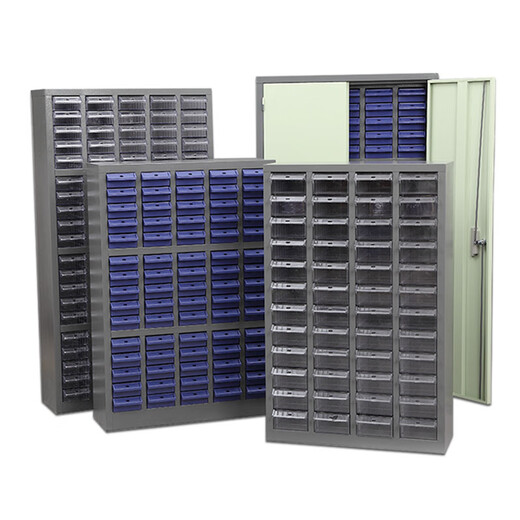 Hualeji Zhengdong production workshop plastic drawer tool cabinet hardware screw tool cabinet with door electronic component parts cabinet small size 100 pumps without doors blue pump regular style