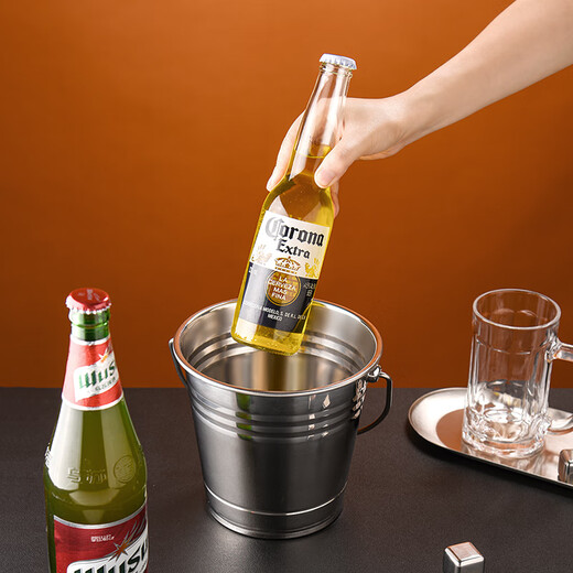 CLITON stainless steel creative ice bucket with handle red wine beer champagne ice cube bucket champagne bucket bar ktv curling