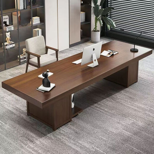 New Chinese style office solid wood boss desk desk and chair combination simple president desk light luxury home desk modern standard pure solid wood single table 160cm
