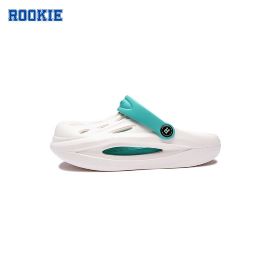 ROOKIE children's shoes, boys' and girls' clogs, summer new children's shoes, including replaceable midsoles, casual sandals, feather white/black 28 29, suitable for feet 17.5-18cm long