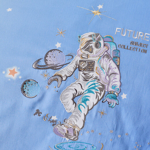 Fuana children's pure cotton three-piece set, baby type A 60-count long-staple cotton bed sheet set, baby bedding 1.2 meters bed