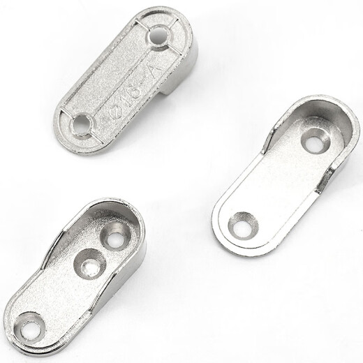 Hethgigg jg-723 eingedickter Schichtstangenrohrhalter polierte elektrogalvanisierte Legierungsmantel Flatrohrhalter-Beschichtungsrohrhalter 2 Löcher 11,5 g (20 Stücke) Durchmesser 16mmmmmmm