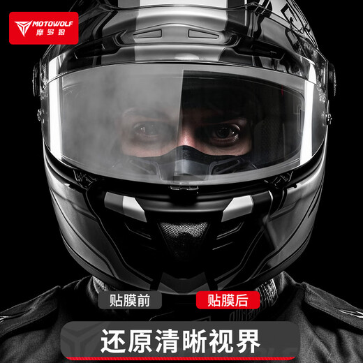 MOTOWOLF motorcycle helmet anti-fog sticker high-definition transparent lens sticker full-face helmet sticker universal helmet film