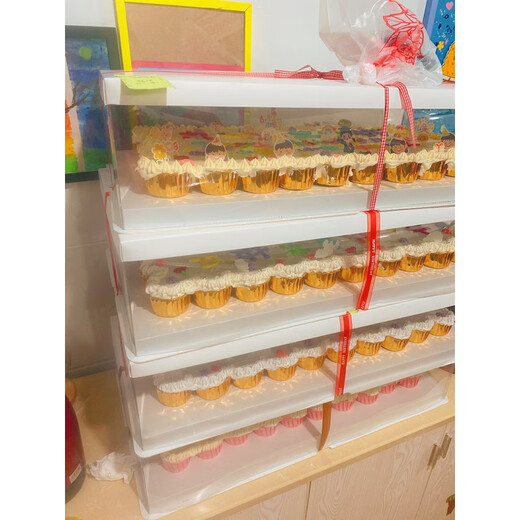 CLCEY baking packaging cake box extra large rectangular opening celebration holiday party large company year baking packaging 18 inches 45*35*18CM thick bottom rectangular 1 set