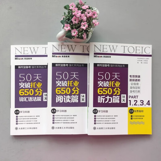 Mehrere Produkte zur Auswahl. Durchbrechen Sie die 650 TOEIC-Punkte in 50 Tagen. Wortschatz und Grammatik + Lesen + Hören. Neues TOEIC-Spezialtraining zur TOEIC-Vorbereitung. Durchbruch. TOEIC-Testsatz für Hörverständnis, Wortschatz und Lesen, vollständiger Simulationstest, Teil 1234567. Wortschatz und Grammatik + Lesen + Hören.