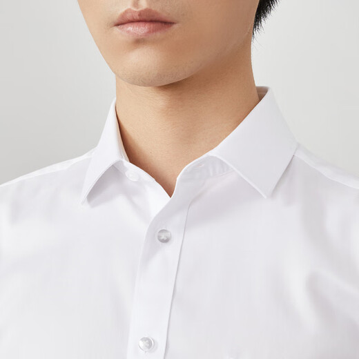 雅戈尔（YOUNGOR）短袖衬衫男条纹DP免烫衬衫纯棉面料抗皱易打理新品商场同款 漂白YSDP19002BFA 39