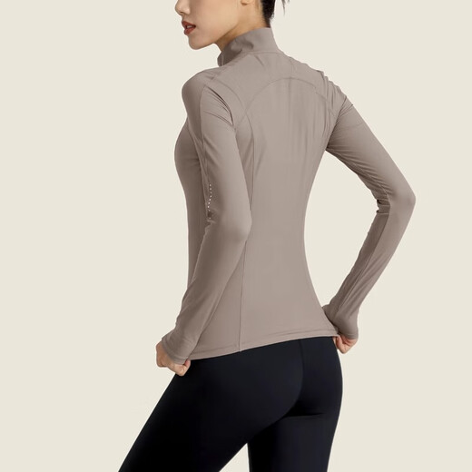 VFU half-zip fitness wear women's long-sleeved sports running top set yoga wear Pilates training wear autumn and winter healing blue-high elasticity on all sides S recommended 43-48kg