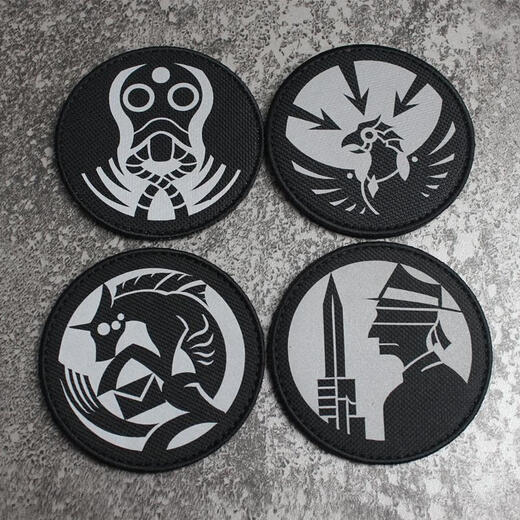 Xulixing SCP Foundation Mobile Task Force Logo Reflective Velcro Badge Morale Badge Personalized Armband Badge Backpack Sticker Nine-tailed Fox