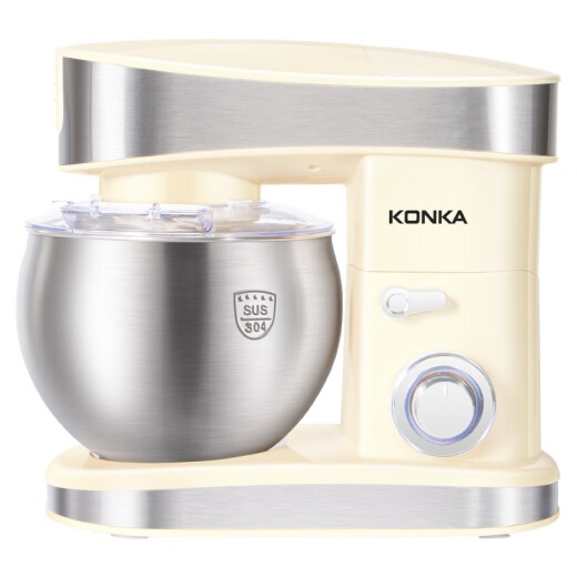 KONKA chef machine household dough mixer small dough kneader multi-function mixer baking electric egg beater whipped fresh milk lid machine 6 liter capacity [1500W chef machine] juice + meat grinding accessories 6L