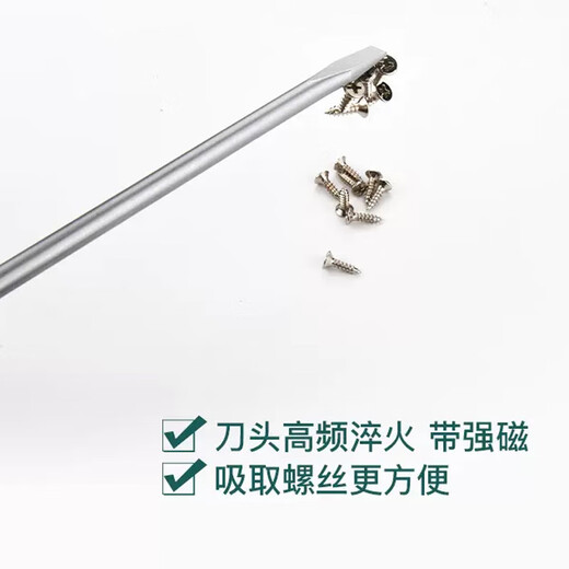 Shida T series dual-purpose screwdriver flat cross double-headed screwdriver S2 alloy steel hard plum blossom flat-blade screwdriver 66204 double-headed #2&6mm shaft length 100mm