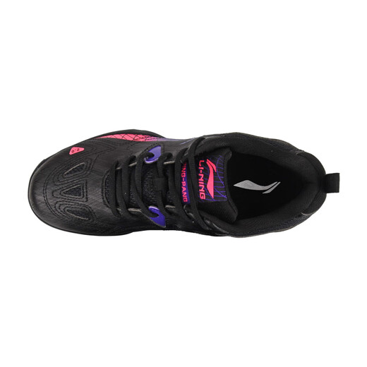 Li Ning Table Tennis Shoes Men's and Women's National Team Competition Training Sports Shoes Breathable and Wear-Resistant Hawkeye 2.0 Black 39