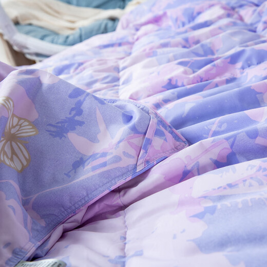 Jiabai quilt winter quilt down quilt anti-down printed fabric goose down quilt purple 150*200cm
