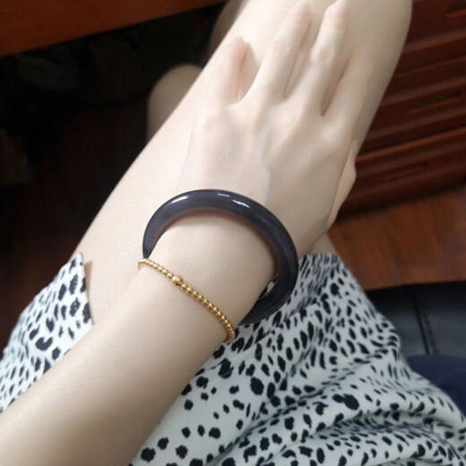 元族和田玉紫色手镯青海老料烟紫手镯紫玉镯子紫罗兰晴水SN9226 58mm-59mm一般120斤左右