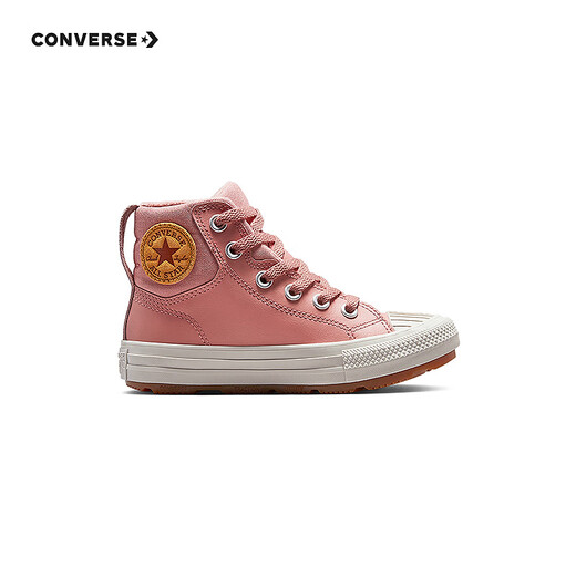 Converse Converse children's shoes girls' boots plus velvet to keep warm winter new children's shoes pink 32 recommended foot length 19.5cm