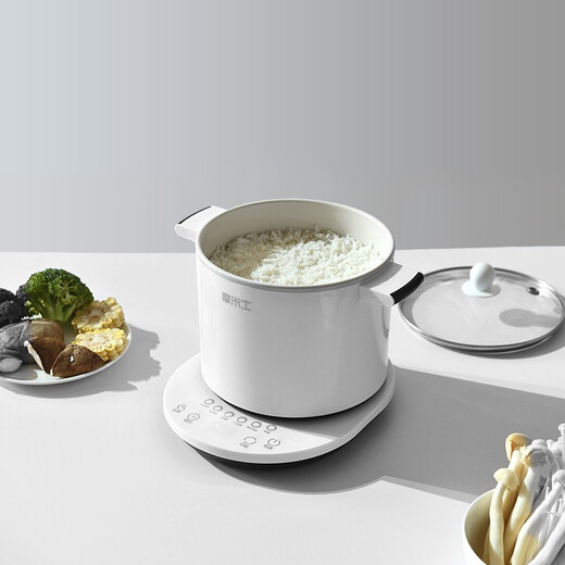 Momis porridge cooker can be scheduled to make soup and porridge quickly at a scheduled time, special pot for baby multifunctional porridge cooker, household baby food supplement pot BB porridge fully automatic porridge pot 1.5L + steamer