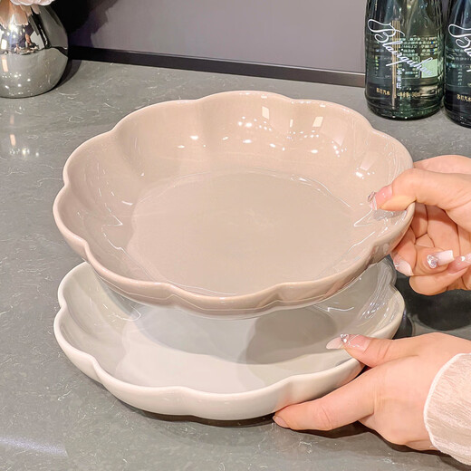 多瑙梦启派陶瓷碗盘餐具高温釉下彩乔迁礼物碗碟盘子碗筷套装家用一整套 8.5寸花盘无金2个1278 2件套