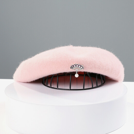 EE new winter fashion hat British winter shopping and travel versatile elegant beret hat for women orange red adjustable