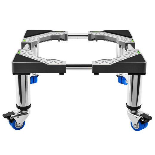 Washing machine base stainless steel heightened mobile tripod automatic drum adjustable stand refrigerator ice machine stand 12 tripod total height 19-22cm gray 25 round tube G15