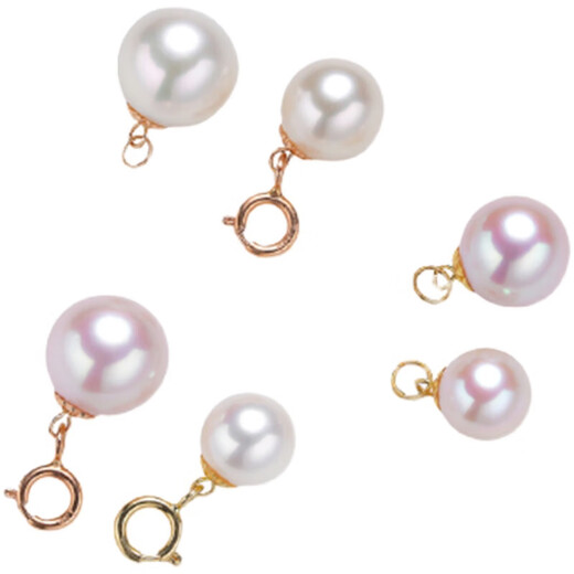 Lihu quality Akoya freshwater pearl pendant 18K strong light perfect round live mouth single accessory spring buckle gold color 5-5.5mm