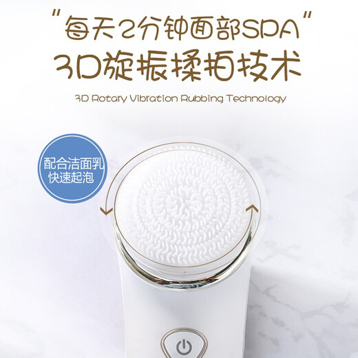 Raldmoyer UV disinfection DuPont soft bristle brush head silicone head warm air drying cleansing device gift box (double set of brush heads)