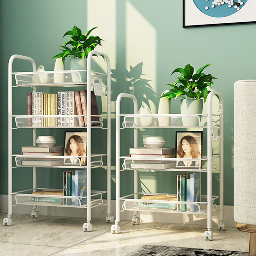 Jiuqiangu multifunctional kitchen and room storage rack floor-standing storage rack mobile storage trolley vegetable rack snack rack 5694