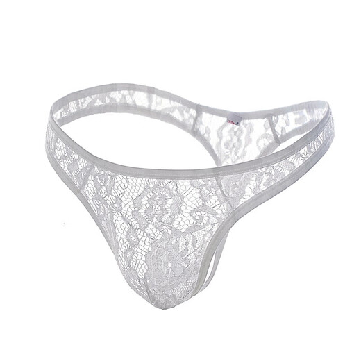 Long Night Sex Sexy Panties Passionate Temptation Briefs SM Men's Lace Thong Training Transvestite Sexy Panties Transparent White S