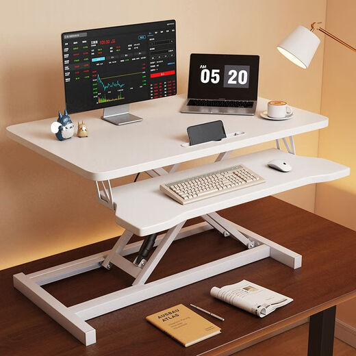 Desk Lift Computer Desk Lift Stand Standing Workbench Office Standing Pneumatic Computer Stand Office Desk Luxury Pneumatic Stepless Lift Black 80cm