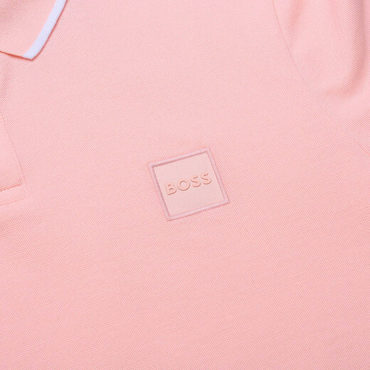 Hugo Boss Neues Produkt Herren Orange Series Slim Fit Kurzarm-POLO-Shirt Herrengeschenk Herren 50472665 694 Flesh Pink Logo Offsetdruck 2XL