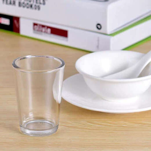 One liang white wine glass set household small one sip small wine glass two liang half tempered cup beer cup water cup 2.5 liang 105 tempered cup thickened 10 pieces