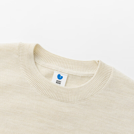 Mini Bala machine washable woolen sweater for boys and girls new winter parent-child warm woolen sweater white tone 00411-parents 160